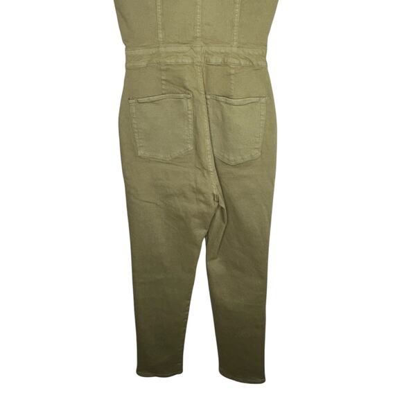 NWT Good American Fit For Success Green Utility Straight Leg Jumpsuit Size Small - Picture 9 of 11